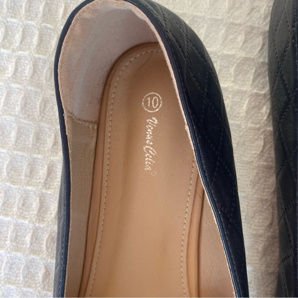 VenusCelia dark blue bow loafer flats size 10 - Picture 4 of 9